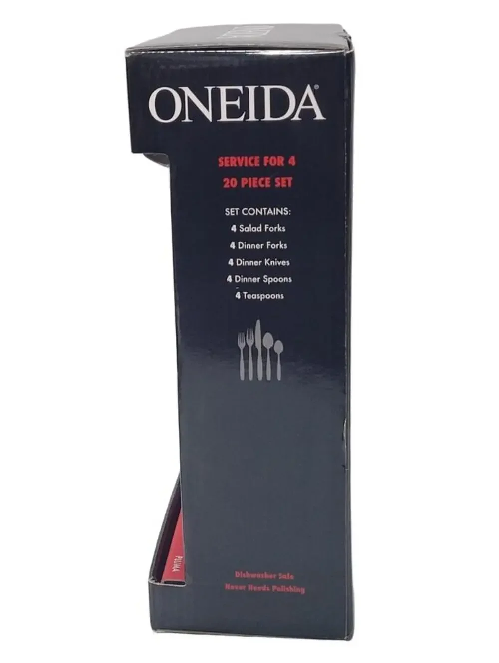 Oneida Pluma Stainless Flatware 20 Piece Set, Serves 4, NEW - B155020K